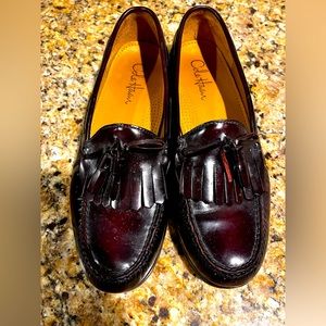 Cole Haan Mens burgundy tassel loafers sz 10D